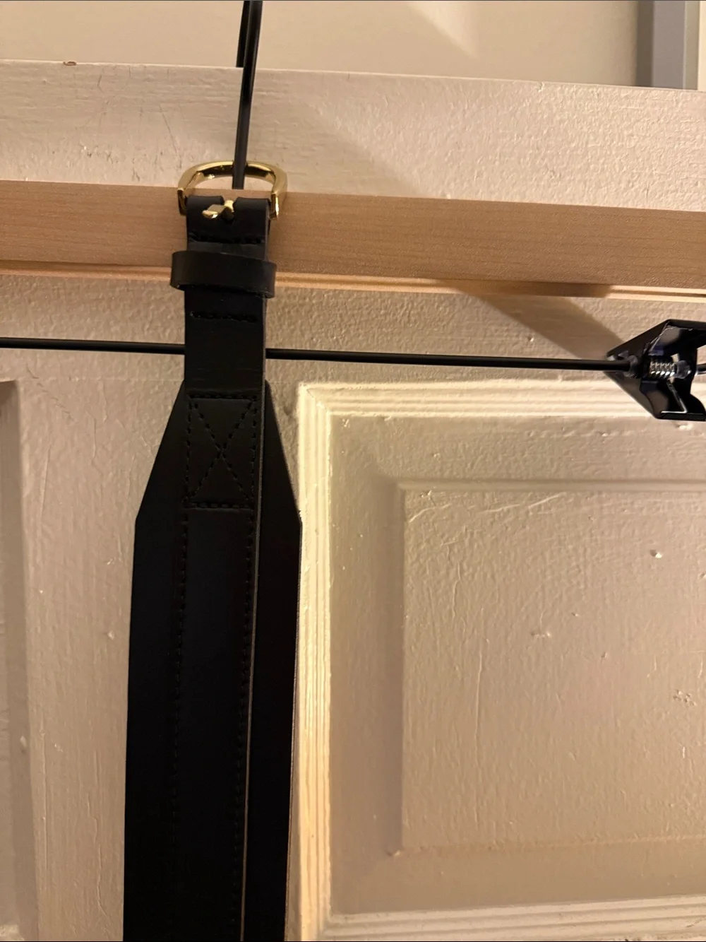 J. Crew Black Leather Wide belt